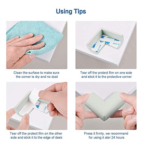 Baybee Baby Safety Corner Protector, Table Corner Guards - 3M Pre-Taped Corner Protectors - Child Safety Edge Guards (Pack of 16)