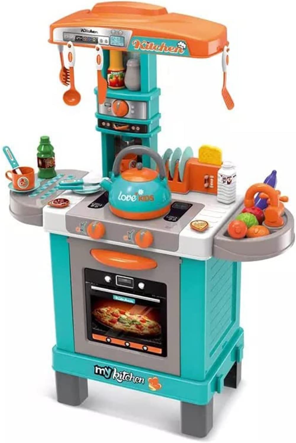 Baybee Little Chef Kitchen Set for Kids| Pretend Play Toys for Kids with Cooking Accessories Toys, Play Foods | Role Play Toys