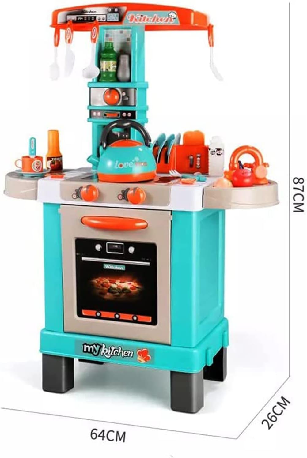 Baybee Little Chef Kitchen Set for Kids| Pretend Play Toys for Kids with Cooking Accessories Toys, Play Foods | Role Play Toys