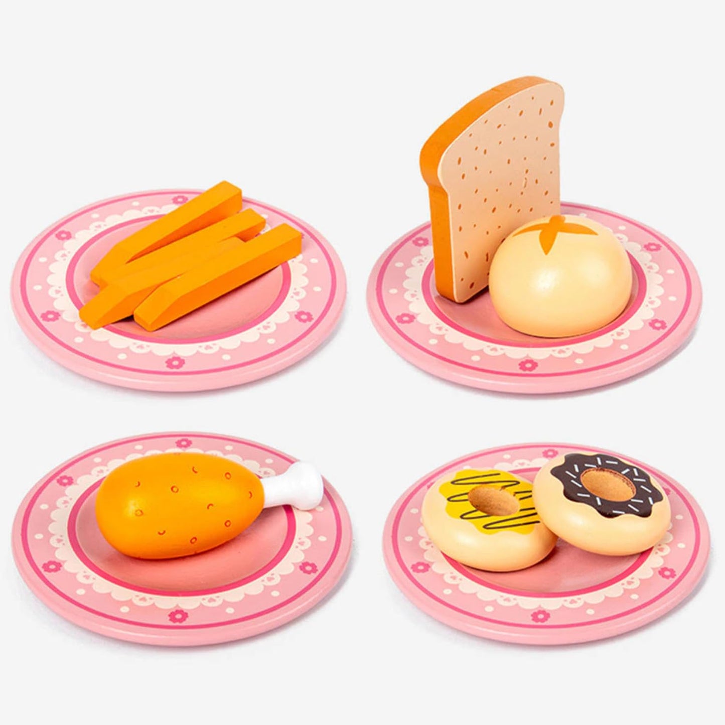 Baybee Mini Wooden Microwave Playset with Play Food Cooking Toys Oven Plaything Kitchen Pretend Play Toy Kitchen Montessori Toys