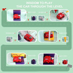 BAYBEE Adventure Rescue Truck Toy Set for Kids, Mechanical linkage Rail Car Race Track Parking Interactive Preschool Educational Toys