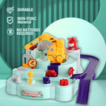 BAYBEE Adventure Rescue Truck Toy Set for Kids, Mechanical linkage Rail Car Race Track Parking Interactive Preschool Educational Toys