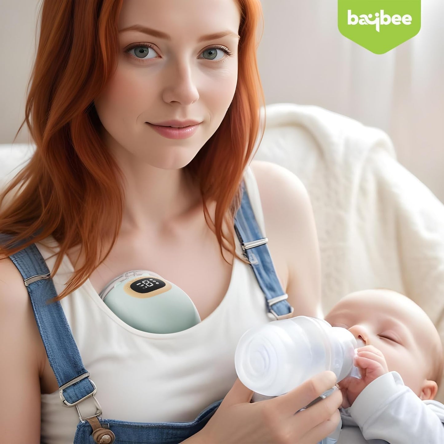 Baybee Wearable Electric Breast Pump, Automatic Breast Pump with 3 Phase Pumping Modes, 150ml Storage, 3 Modes & 9 Level Suction