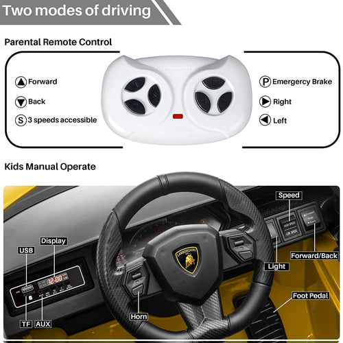 Baybee Licensed Sian Battery Operated Car for Kids, Ride on Toy Kids Car with Music, Light & USB | Electric Battery Car for Kids