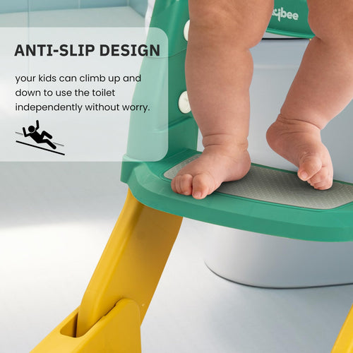 Baybee Vega 3-in-1 Baby Potty Seat With Ladder for Kids, Baby Potty Ladder Training Potty Chair with Splash Guard & Cushion Seat
