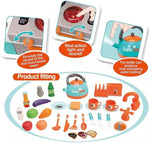 Baybee Little Chef Kitchen Set for Kids| Pretend Play Toys for Kids with Cooking Accessories Toys, Play Foods | Role Play Toys