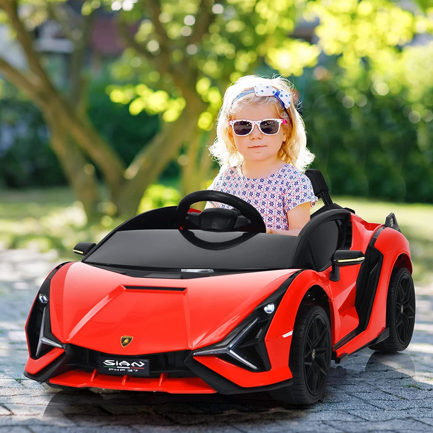 Baybee Licensed Sian Battery Operated Car for Kids, Ride on Toy Kids Car with Music, Light & USB | Electric Battery Car for Kids