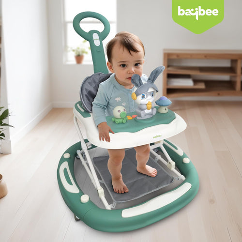 Baybee 3 IN 1 Baby Walker Cum Rocker, Activity Walker for Baby with 3 Height Adjustable & Parental Push Handle & Musical Bar