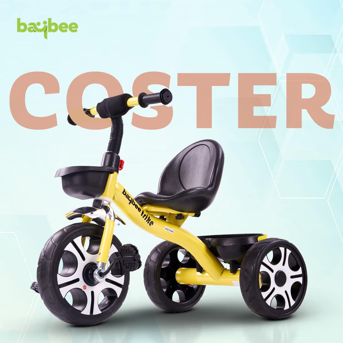 Baybee Coaster Baby Tricycle for Kids, Smart Plug n Play Kids Cycle with Front & Rear Storage Basket | Tricycle for Kids