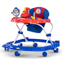 Baybee Woody Baby Walker for Kids with 3 Position Adjustable Height & Musical Toy Bar