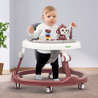 Baybee Drono Baby Walker for Kids with 4 Seat Height Adjustable, Food Tray & Musical Toy Bar