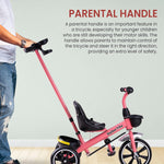 Baybee Spectre Baby Tricycle with Push Handle & Basket for Kids 2-5 Years