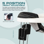 Baybee Indy Round Kids Walker for Baby with 5 Adjustable Height, Food Tray & PU Leather Seat