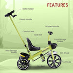Baybee Spectre Baby Tricycle with Push Handle & Basket for Kids 2-5 Years