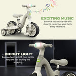 Baybee Buzzy Baby Tricycle 2-in-1 Balance Bike with Music for Kids 1-5 Years
