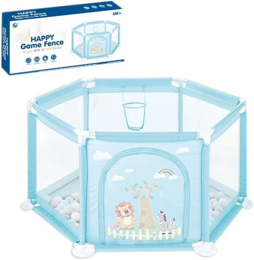 Baybee Playpen for Kids, Play Fence for Babies with Play Pit, Kids Safety Activity Center, Baby Playard with Anti Slip Base, Soft Breathable Mesh