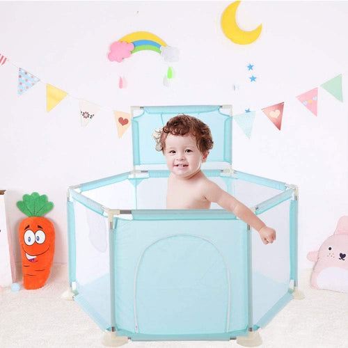 Baybee Playpen for Kids, Play Fence for Babies with Play Pit, Kids Safety Activity Center, Baby Playard with Anti Slip Base, Soft Breathable Mesh