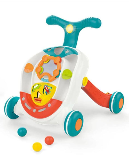 Baybee 2 in 1 Baby Push Activity Walker for Kids with Adjustable Height Handle, Light, Balls & Detachable Rattles