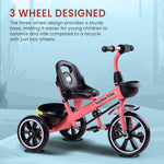 Baybee Spectre Baby Tricycle with Push Handle & Basket for Kids 2-5 Years