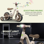 Baybee Buzzy Baby Tricycle 2-in-1 Balance Bike with Music for Kids 1-5 Years