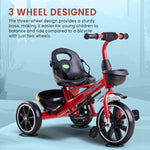 Baybee Spectre Baby Tricycle with Push Handle & Basket for Kids 2-5 Years