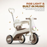 Baybee Zeno 3 in 1 Tricycle with Canopy, Light & Music for Kids 1-5 Years