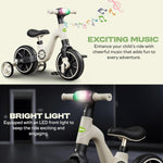 Baybee Buzzy Baby Tricycle 2-in-1 Balance Bike with Music for Kids 1-5 Years