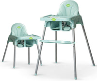 Baybee Clento 2 in 1 Baby High Chair for Kids with 2 Adjustable Heights , Footrest, Tray & 3 Point Safety Belt