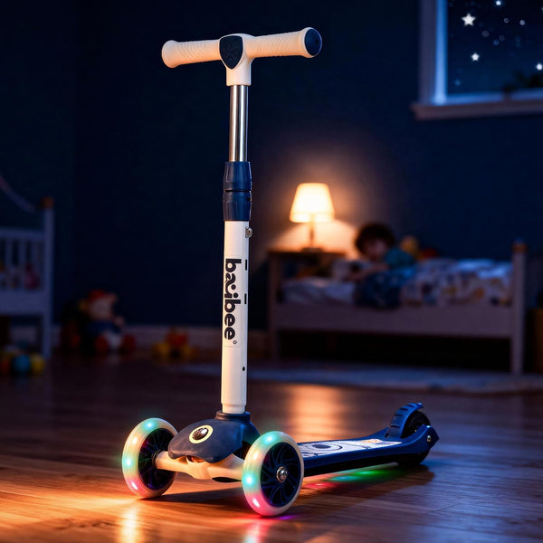 Baybee 3 Wheel Kick Scooter with LED Wheels for Kids 3-8 Years