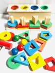 Baybee Wooden Hammer Case Toy Knock Pounding Bench for Kids with With Geometric Shape Sorting, Early Educational Activity Toy