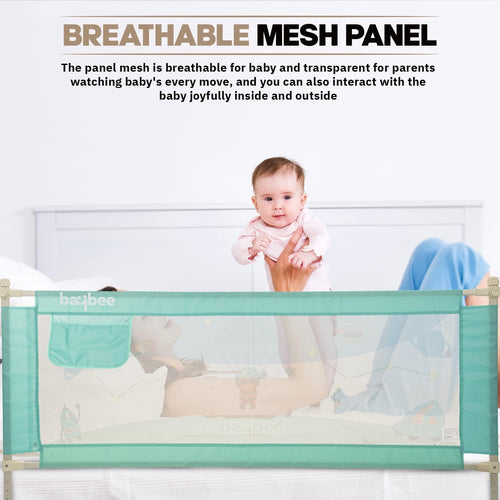 Baybee Bed Rail Guard for Baby – Portable, Adjustable Height, Foldable Safety Fence (180 x 63 cm) – Pack of 1