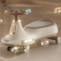 Baybee Ride on Swing Car for Kids, Twister Magic Car with PU Led Wheels & Music