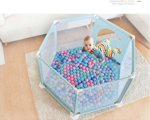 Baybee Playpen for Kids, Play Fence for Babies with Play Pit, Kids Safety Activity Center, Baby Playard with Anti Slip Base, Soft Breathable Mesh