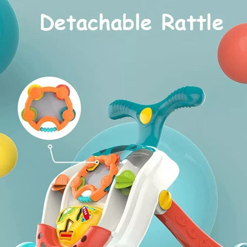 Baybee 2 in 1 Baby Push Activity Walker for Kids with Adjustable Height Handle, Light, Balls & Detachable Rattles