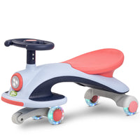 Baybee Aero Magic Cars for Kids | Baby Swing Car for Kids with Scratch Free PU Led Wheels & Led Lights | Ride on Toy Kids Car