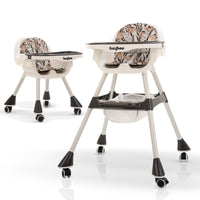 Baybee Bruno 2 in 1 High Chair with Adjustable Height, Tray,  Belt & Storage | Feeding Chair Booster Seat for Infants & Toddlers