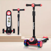 Baybee Sonic Skate Scooter for Kids, 3 Wheel Scooter with 3 Height Adjustable Handle, Kick Scooter with Led PU Wheels & Rear Brake