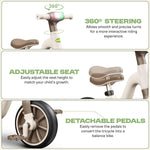Baybee Buzzy Baby Tricycle 2-in-1 Balance Bike with Music for Kids 1-5 Years
