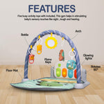 Baybee Baby Play Mat 2 In 1 Play Gym Musical Piano Kick Play 0-36M