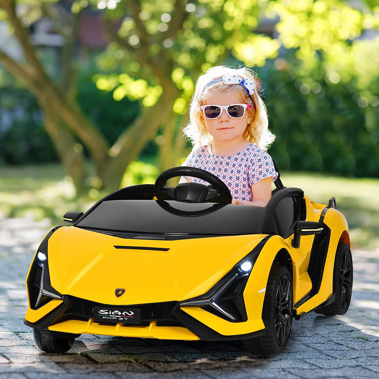 Baybee Licensed Sian Battery Operated Car for Kids, Ride on Toy Kids Car with Music, Light & USB | Electric Battery Car for Kids