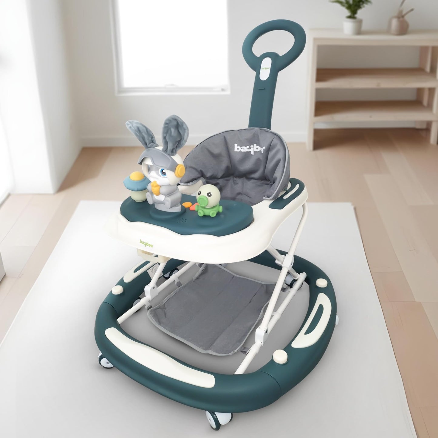 Baybee 3 IN 1 Baby Walker Cum Rocker, Activity Walker for Baby with 3 Height Adjustable & Parental Push Handle & Musical Bar