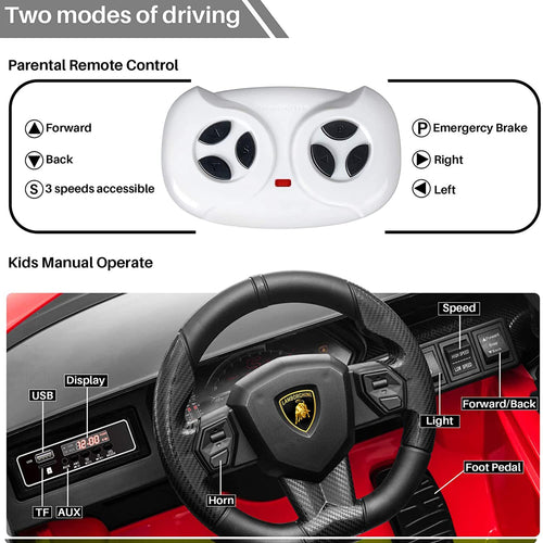 Baybee Licensed Sian Battery Operated Car for Kids, Ride on Toy Kids Car with Music, Light & USB | Electric Battery Car for Kids