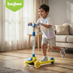Baybee 3 Wheel Kick Scooter with LED Wheels for Kids 3-8 Years