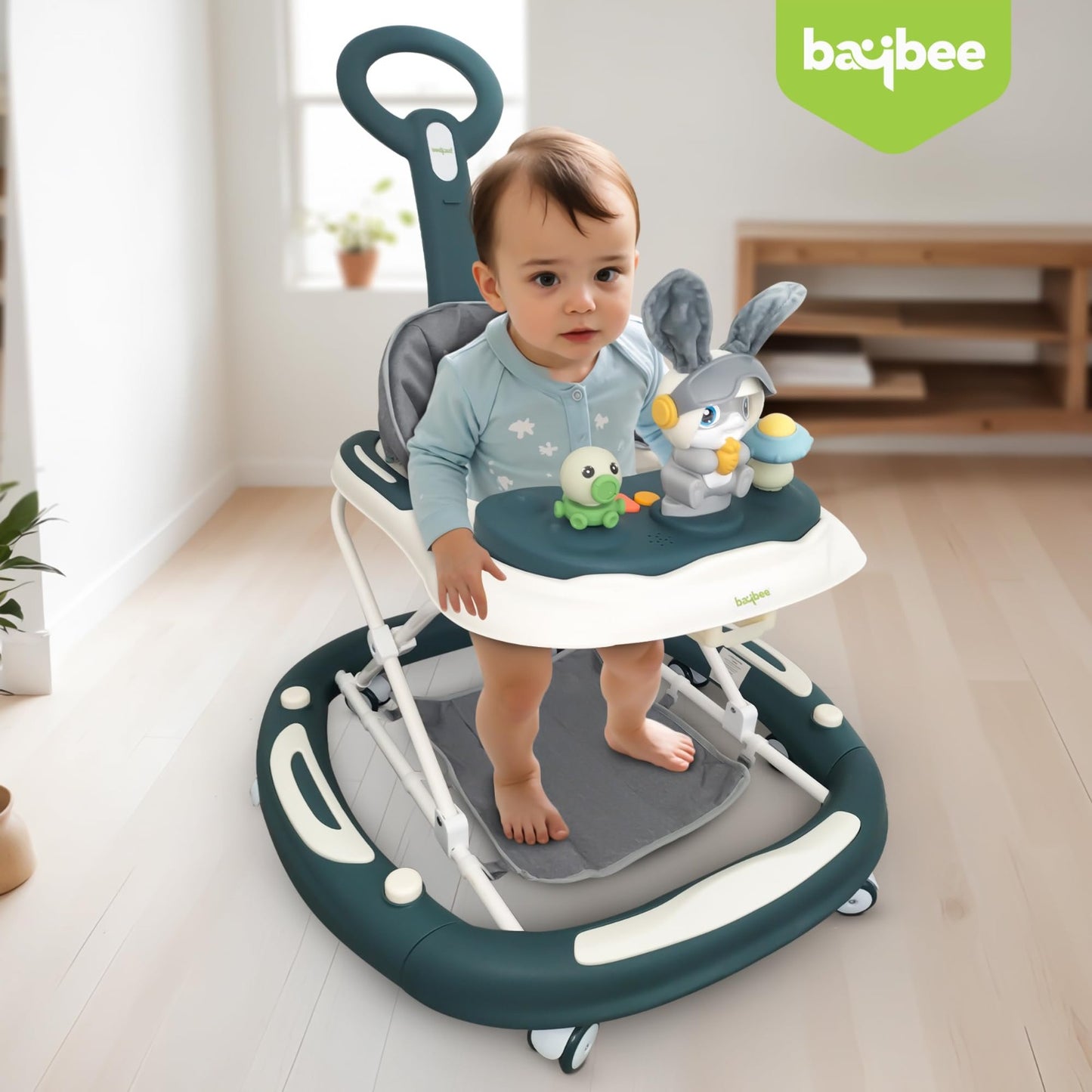 Baybee 3 IN 1 Baby Walker Cum Rocker, Activity Walker for Baby with 3 Height Adjustable & Parental Push Handle & Musical Bar