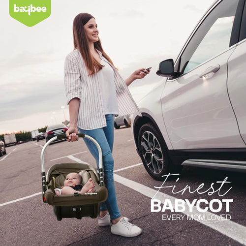 Baybee Baby Carry Cot 3 in 1 with Canopy & Safety Belt for Babies 0-15 Months