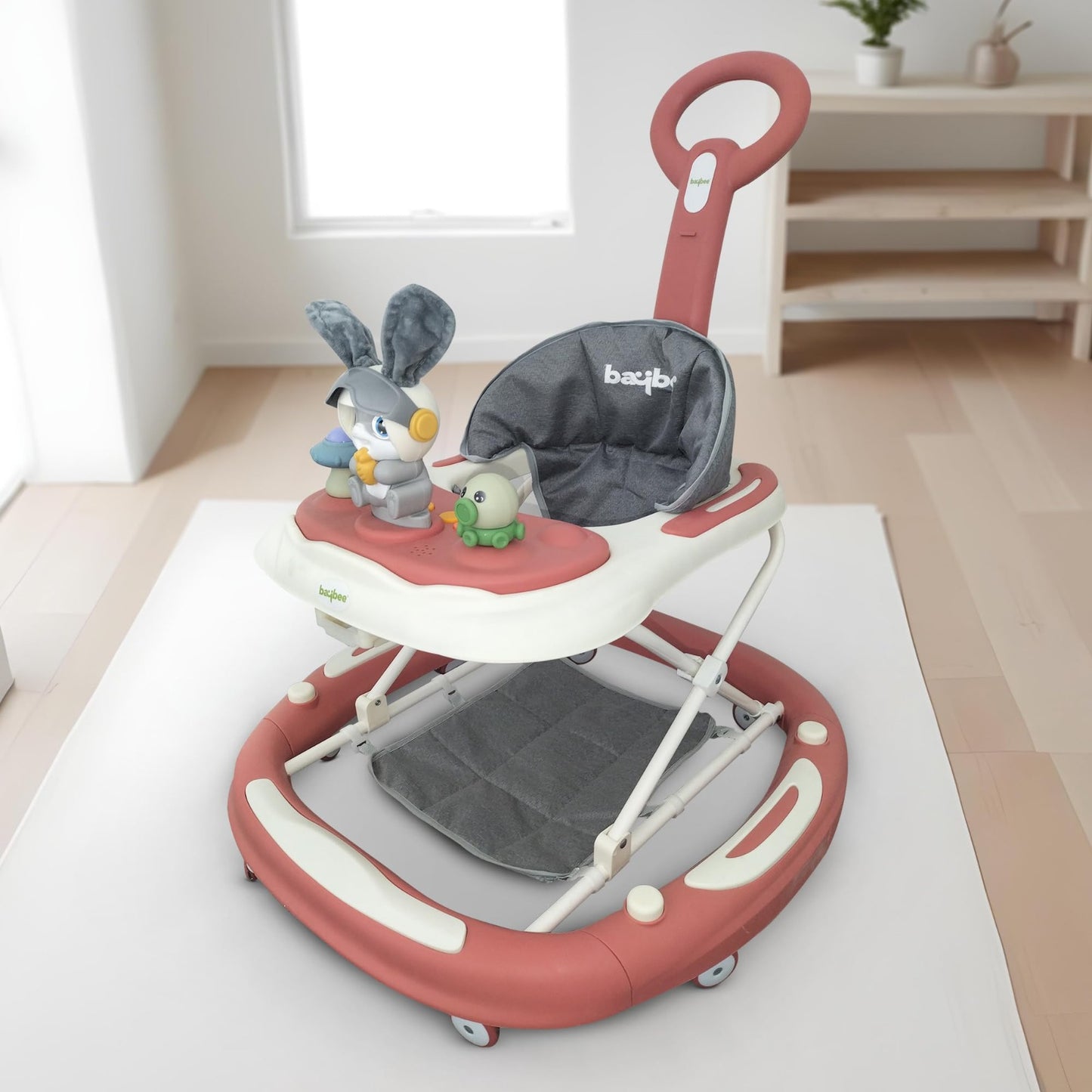 Baybee 3 IN 1 Baby Walker Cum Rocker, Activity Walker for Baby with 3 Height Adjustable & Parental Push Handle & Musical Bar