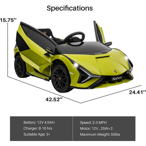 Baybee Licensed Sian Battery Operated Car for Kids, Ride on Toy Kids Car with Music, Light & USB | Electric Battery Car for Kids