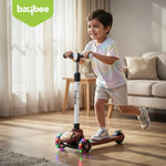 Baybee 3 Wheel Kick Scooter with LED Wheels for Kids 3-8 Years