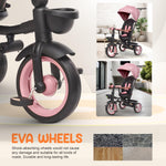Baybee Cozy 7-in-1 Convertible Tricycle with Canopy & Parental Handle