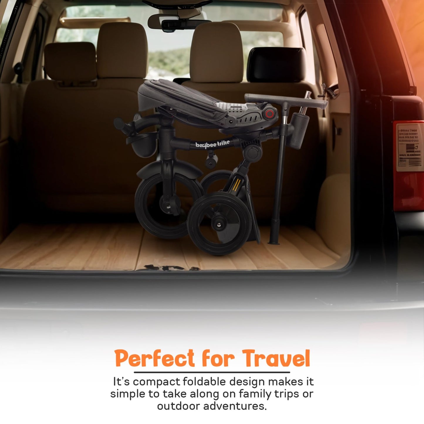 Baybee Cozy 7-in-1 Convertible Tricycle with Canopy & Parental Handle